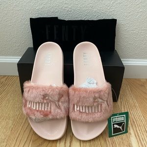 brand new fenty by rihanna puma leadcat fur slides